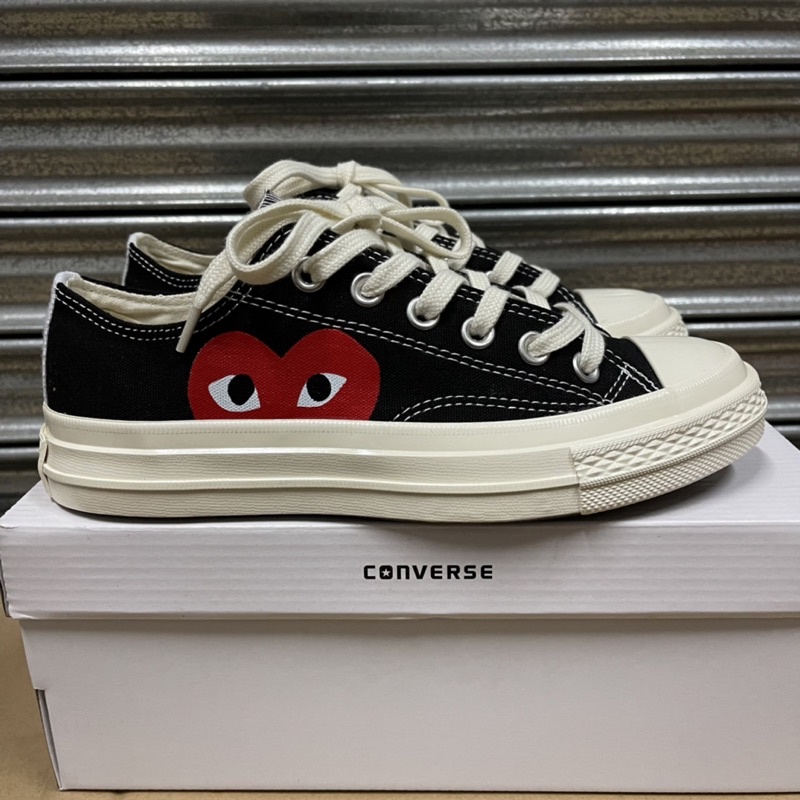 Converse x CDG play Black (Men and women) | Shopee Philippines