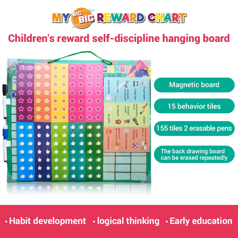 ~Reward Charts Magnetic Sticker Wall Card Board Games Learning English ...
