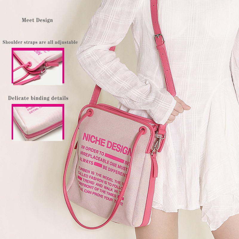 Pink Women girl cute Shoulder Bags Sling bag High Quality Korean style