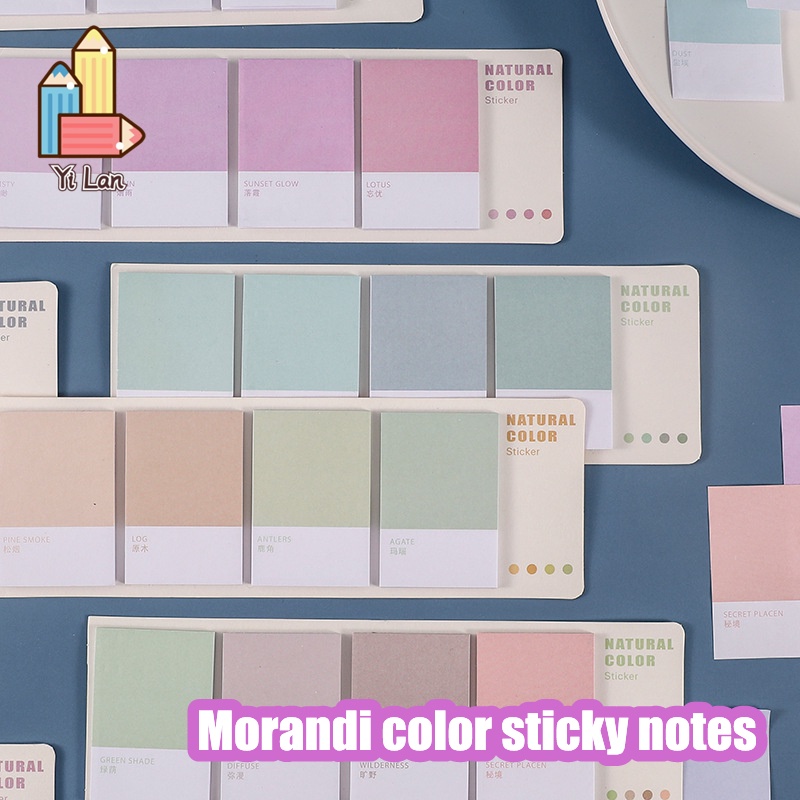 Morandi Color Sticky Notes Classification Instruction Sticker Natural ...