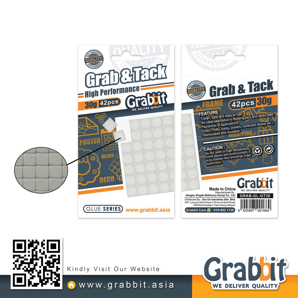 Grabbit Grab & Tack White Adhesive Tack (30g) | Shopee Philippines