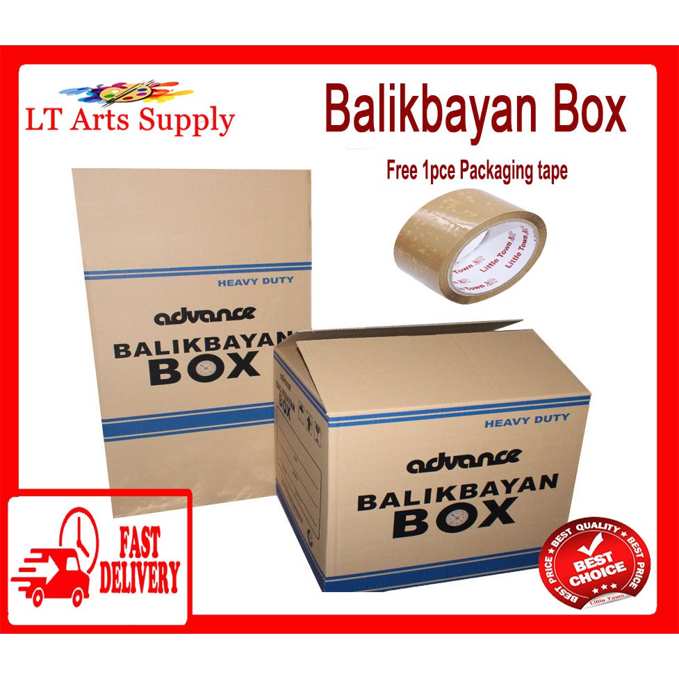 2pcs Heavy Duty Brown Balikbayan Box Storage Box with 1pc packaging