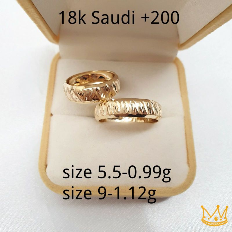 18k Saudi gold wedding ring | Shopee Philippines