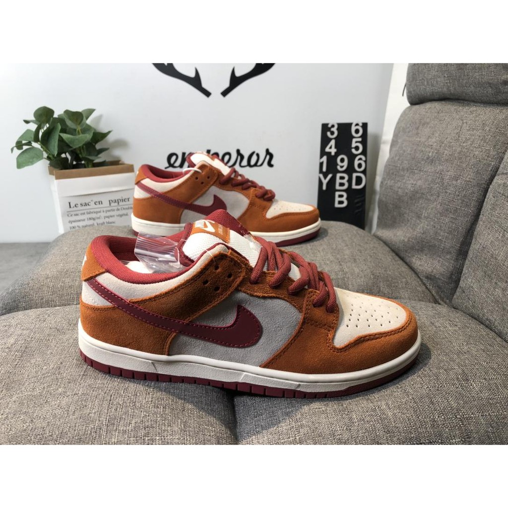 nike sb brown and red