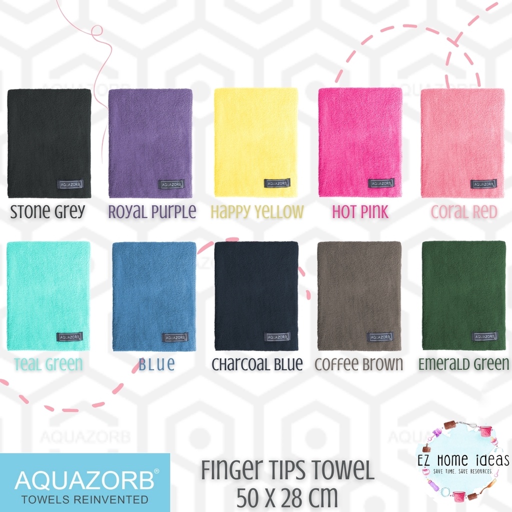 AQUAZORB Fingertips Towel / Hand Towels 50 x 28 cm are sized small