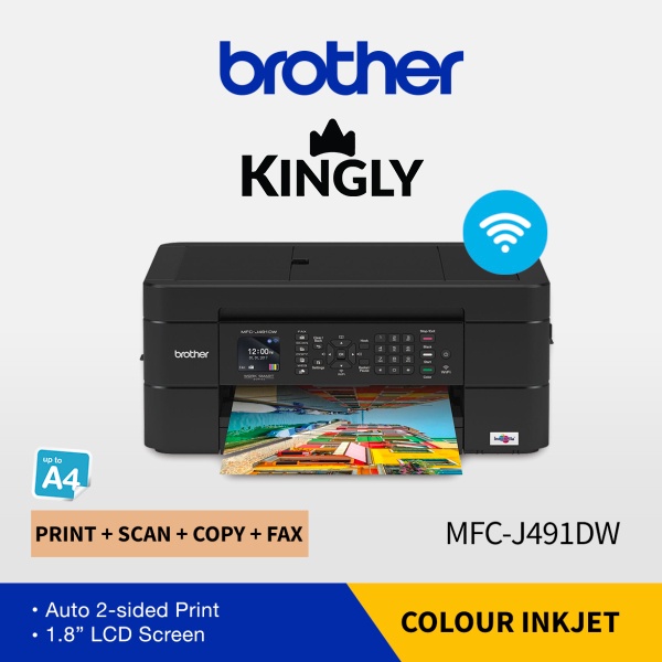 สินค้าเฉพาะจุด Brother Mfc J491dw A4 All In One Wireless Colour Inkjet Printer Auto 2 Sided 9750