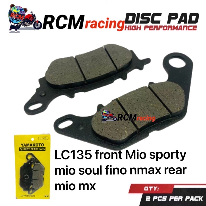 DISC PAD BRAKE PAD YAMAKOTO For Motorcycle PCX Raider150 Crypton Gy6 ...
