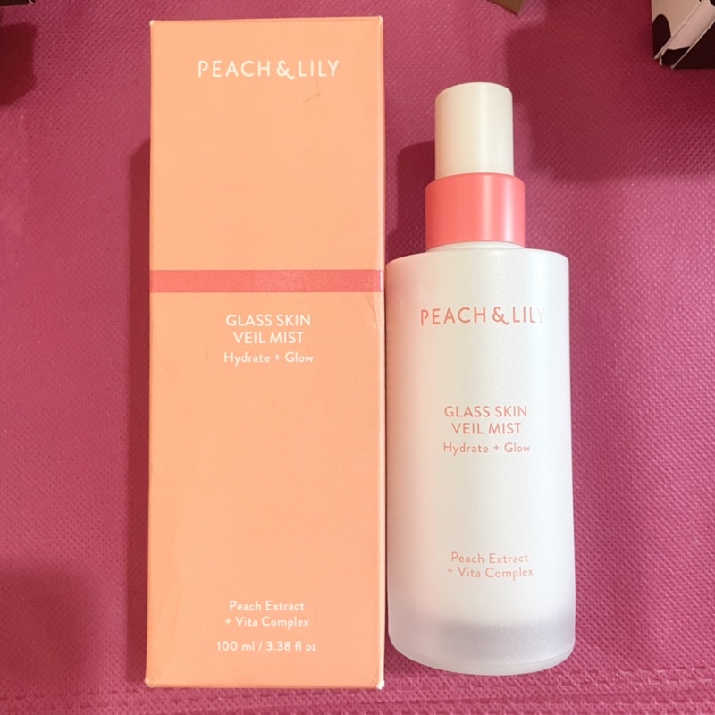 AUTHENTIC FULL SIZE Peach and lily 100ml glass skin veil mist hydrate