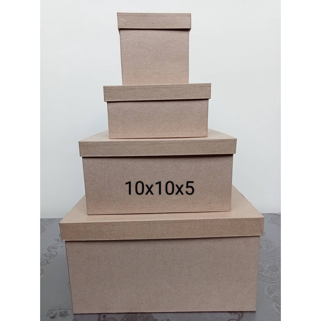 10x10x5 Kraft Gift Boxes Paper mache ( hard box ) J&G Handicraft