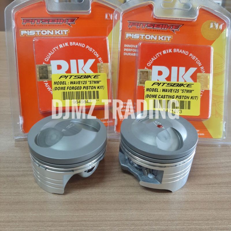 WAVE / XRM / RS 125 Piston Kit (57mm) Dome & Flat Anodized & Cast) Shopee