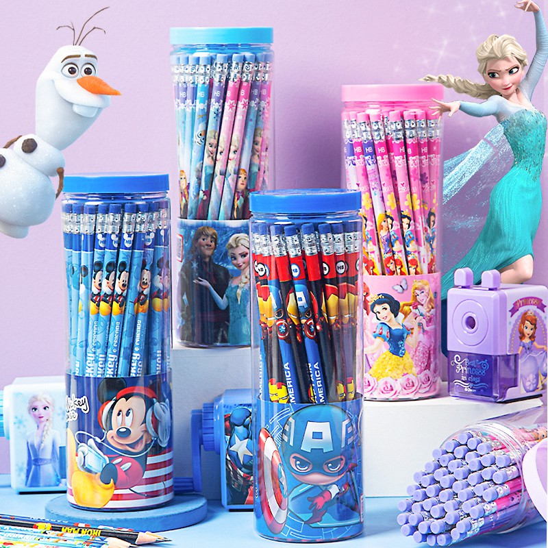 50pcs Disney Children Pencils Student Elementary School Non-Toxic HB ...