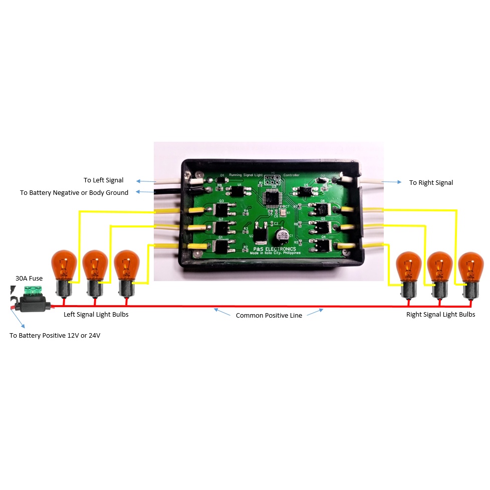 6 Channel Waterproof Running Signal Light Controller Module 12Vdc to ...