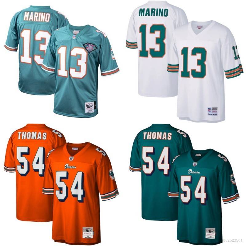 Hot Miami Dolphins NFL Football Jersey Marino Thomas Tshirt Top Jersey ...