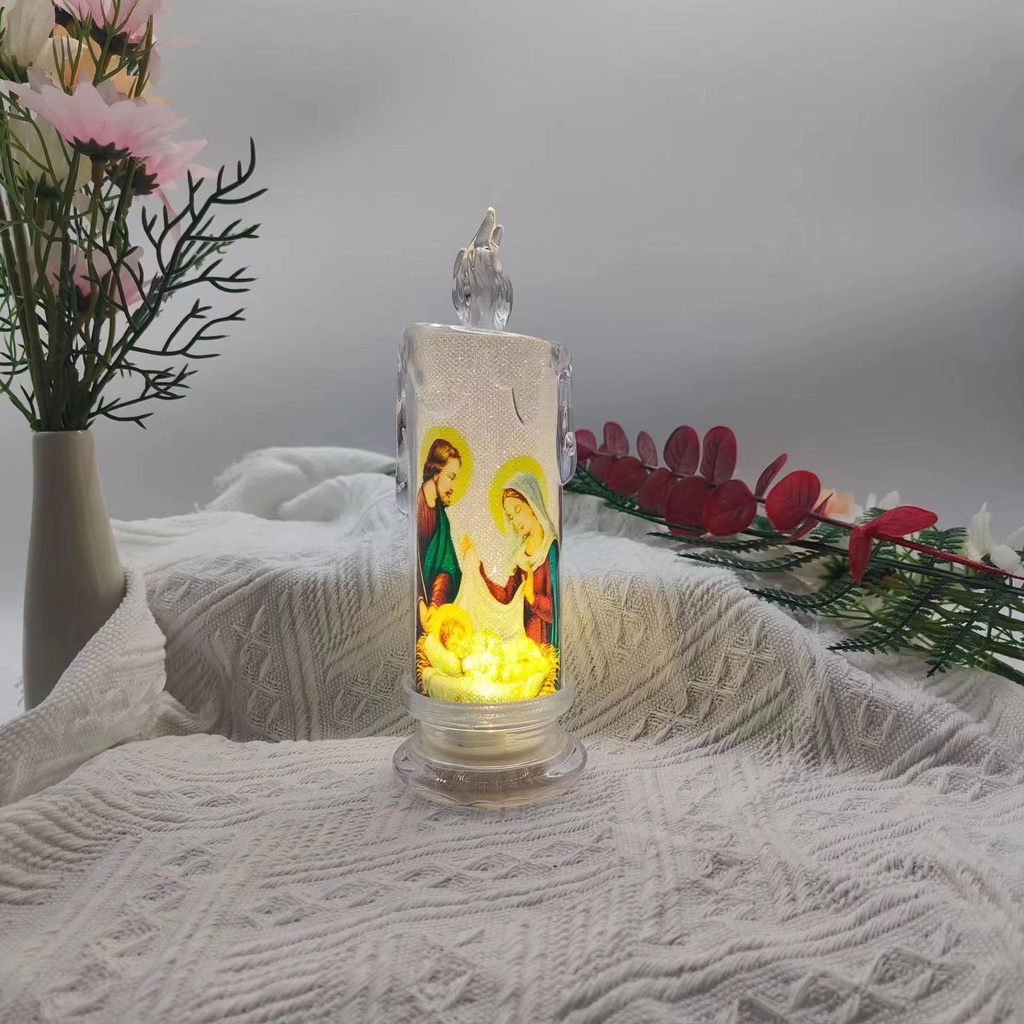 LED Religious Crystal Candle Light Night Lamp Shopee Philippines