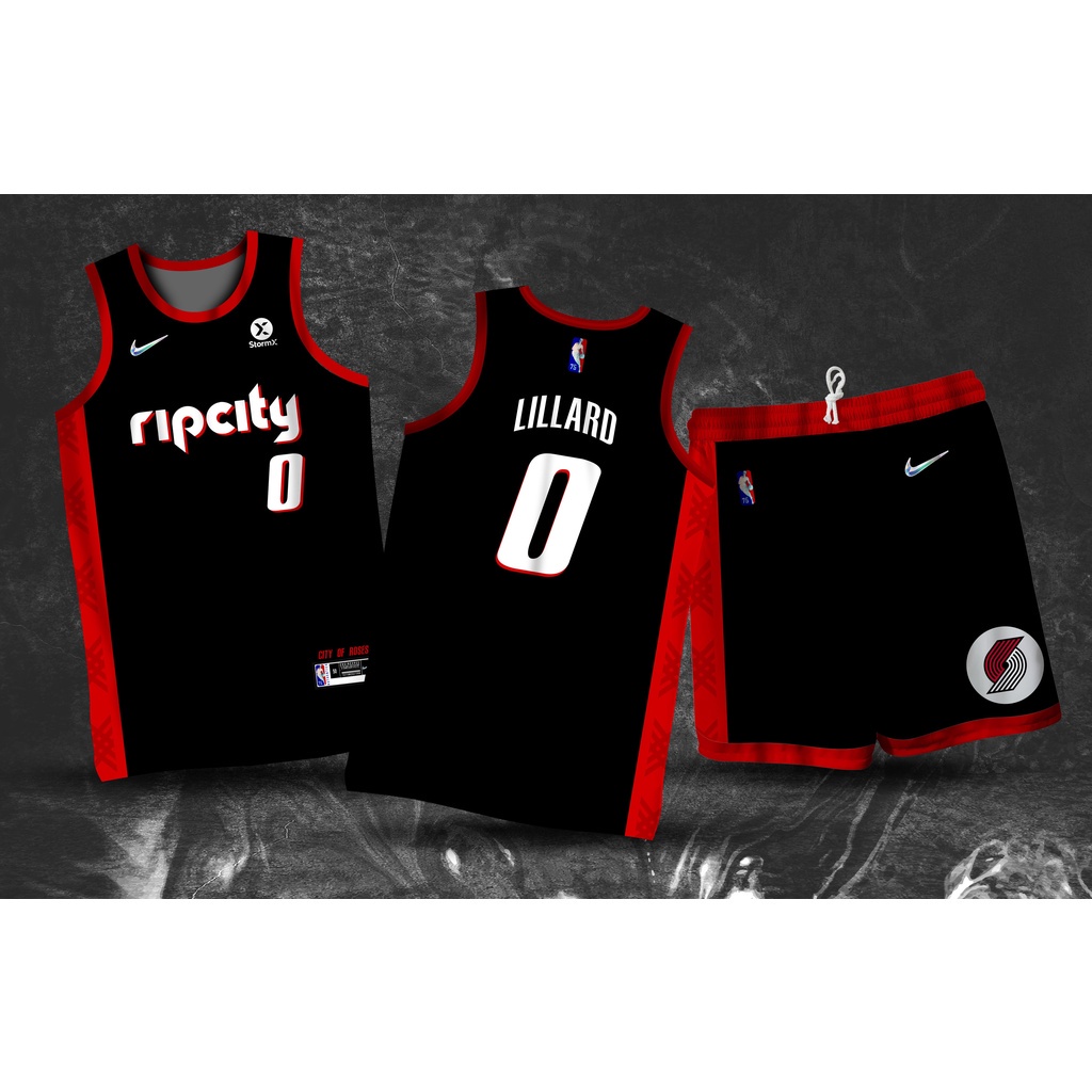 Damian lillard rip city jersey sleeves hot sale