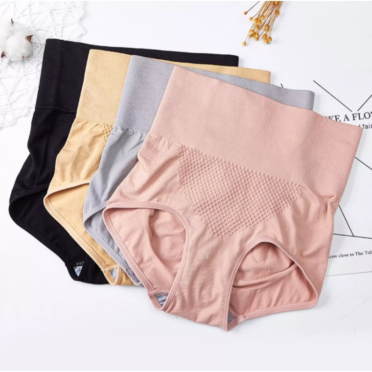 Cheap Plus Size High Waist Cotton Panties Women Body Shaper