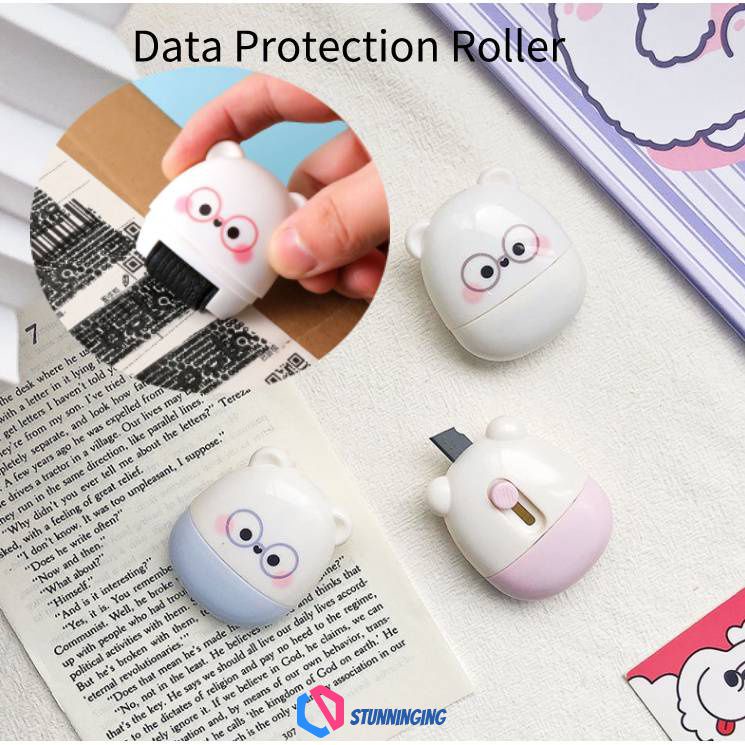Privacy Protection Stamp Roller With Metal Cutter Identity Information ...