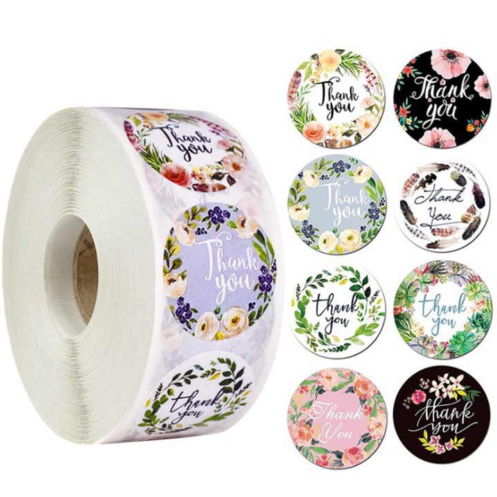 500pcs Thank You Sticker Seal Label Sticker Terima Kasih Gift Box ...