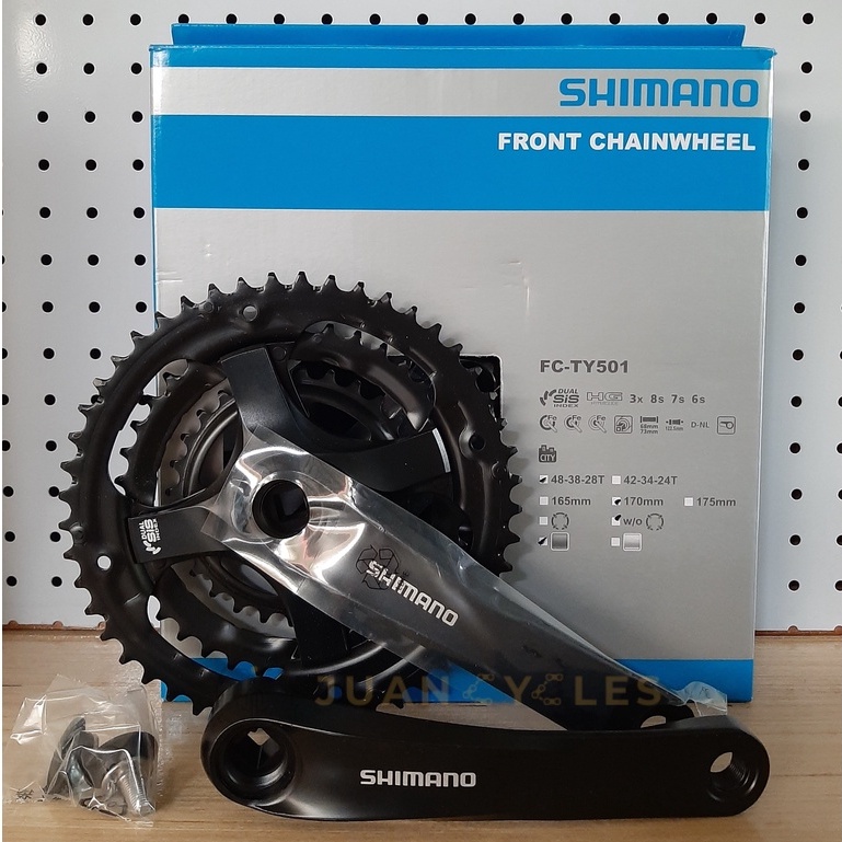 Shimano Crankset Tourney FC-TY501 3x6/7/8 speed w/o CG Shopee