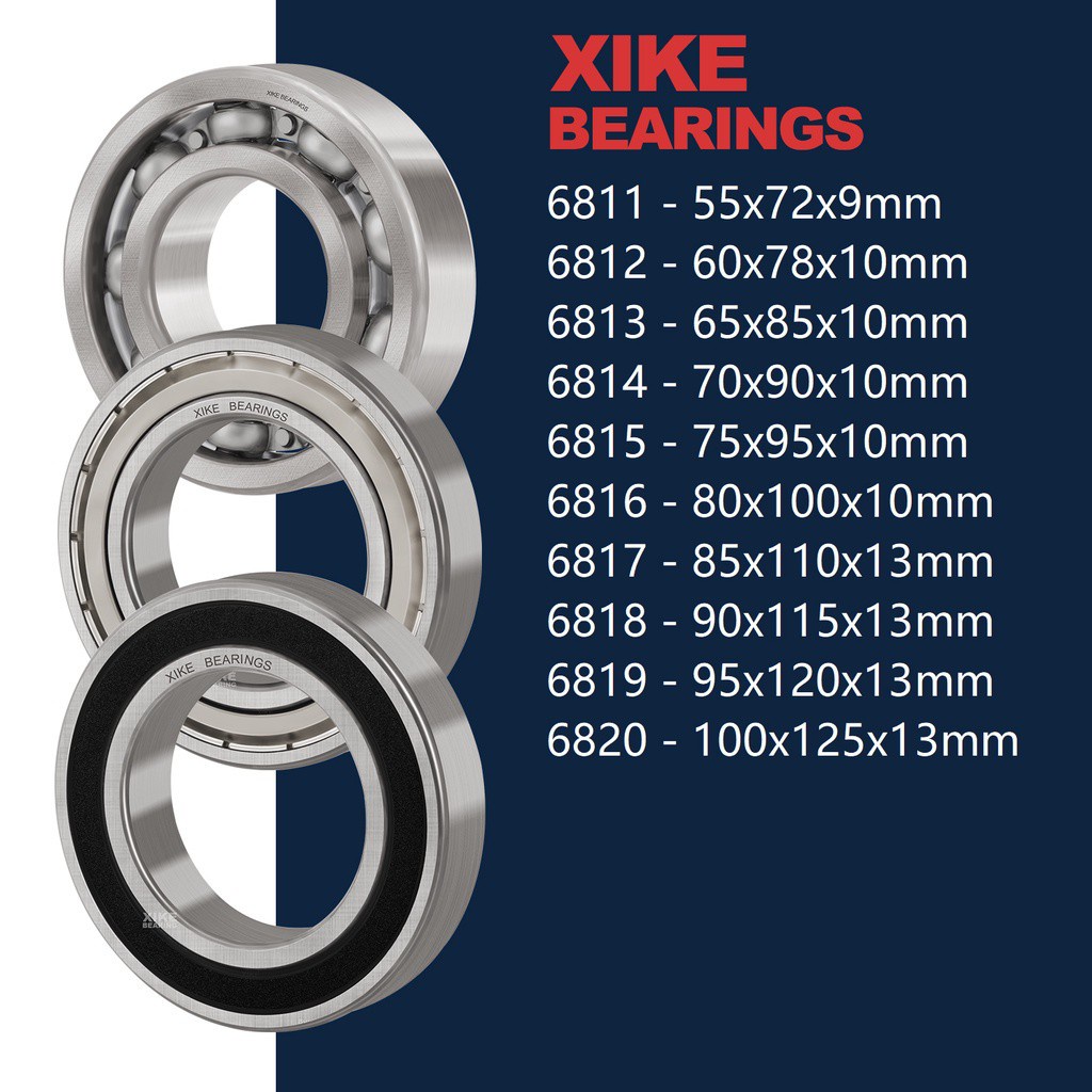 XiKe 6811 6812 6813 6814 6815 6816 6817 6818 6819 6820 2RS/ZZ/Open Deep ...