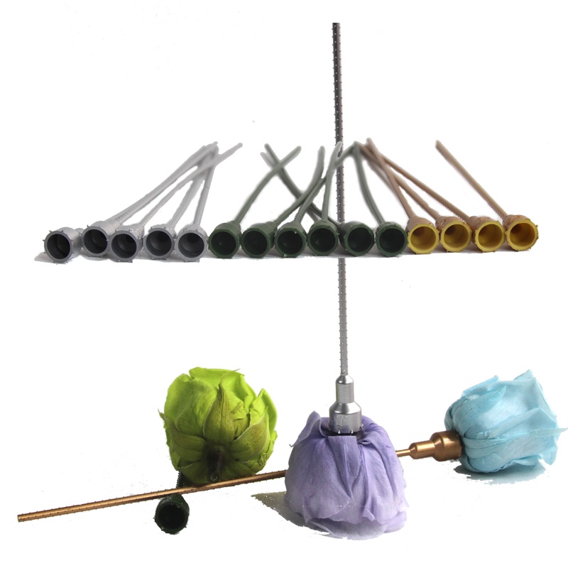 Plastic Stem 6 pieces/Plastic Stem for Preserved Rose Flower Bouquet ...