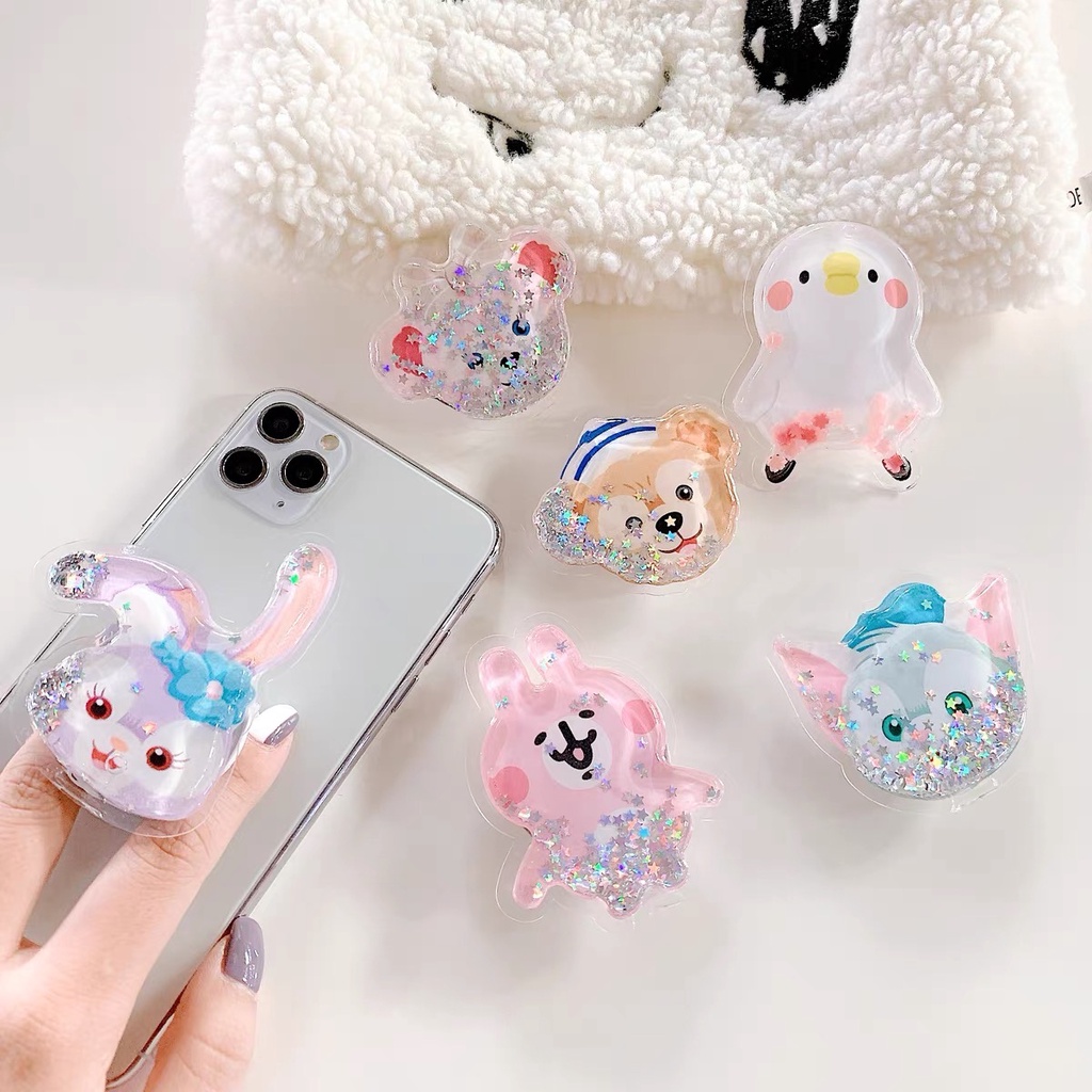 GLITTER CARTOON POP SOCKET / POPSOCKET GLITTER LIQUID CHARACTER STELLA ...