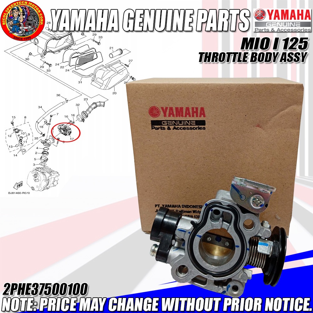 MIO I 125 THROTTLE BODY ASSY (YGP) (Genuine 2PHE375001) Shopee
