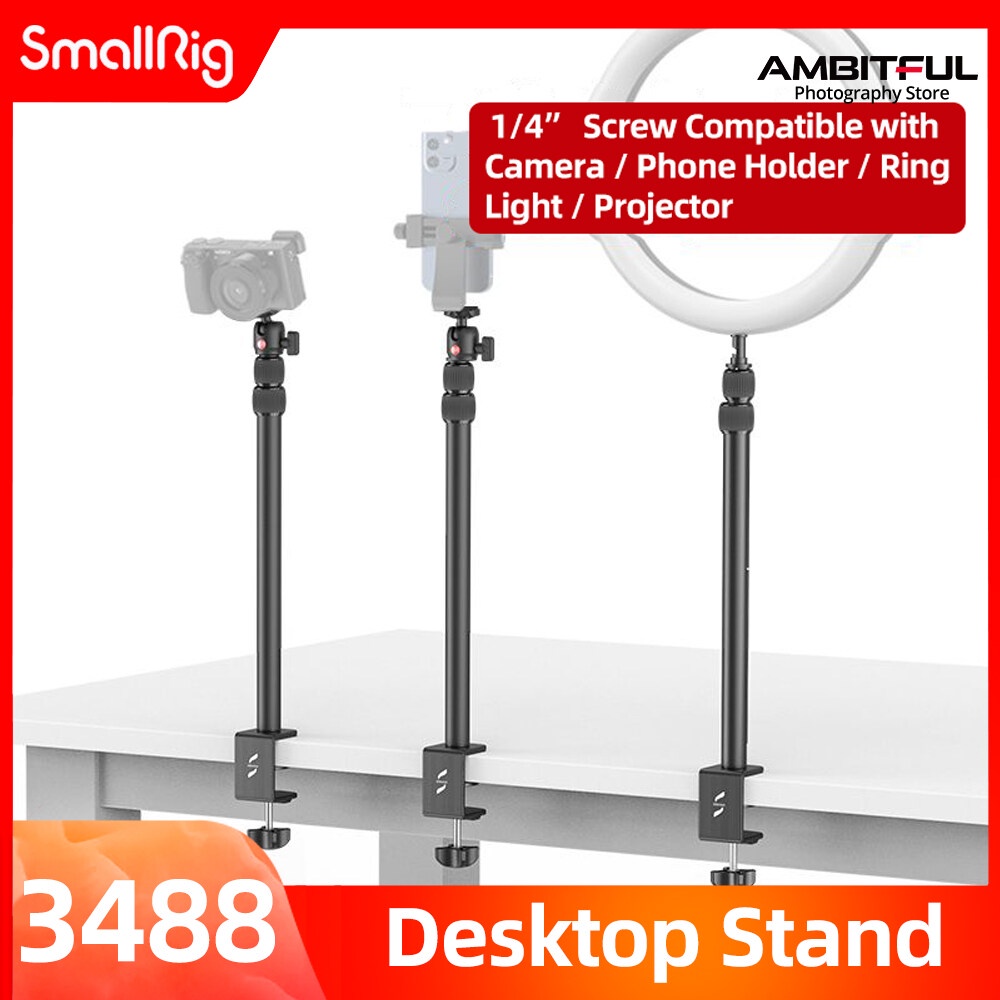 SmallRig Camera Desk Mount Table Stand with 1/4" Ball Head13"35.4