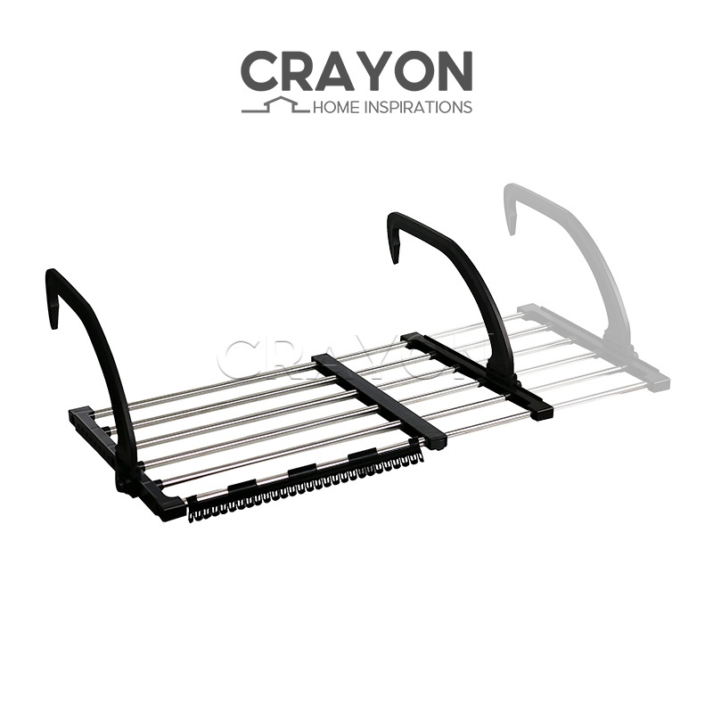 Portable Clothes Drying Rack For Balcony Railings Windowsill