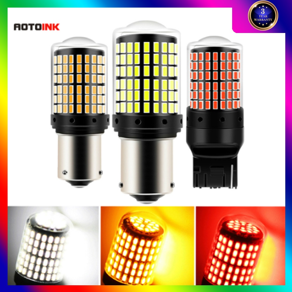 2X 15-LED Amber Turn Signal Bulbs – BA15S 1156 P21W – CANBUS, 360° Beam, 6W 3 thumbnail image