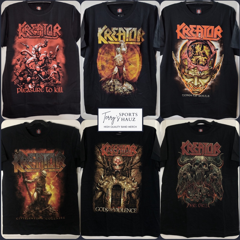 KREATOR BAND SHIRTS ASSORTED DESIGNS ROCK YEAH | Shopee Philippines