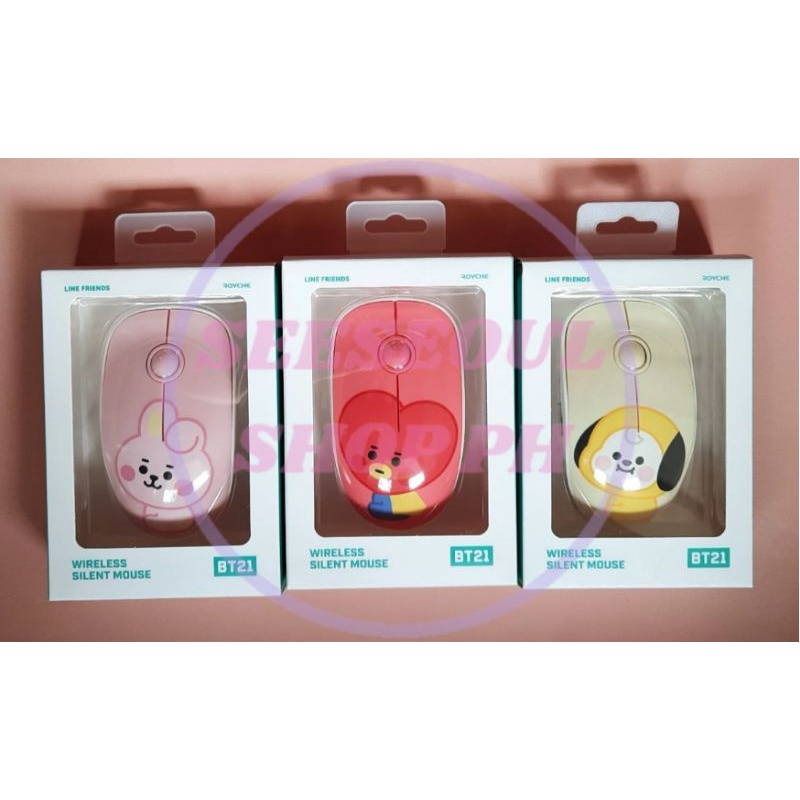 OFFICIAL BT21 WIRELESS SILENT MOUSE | Shopee Philippines