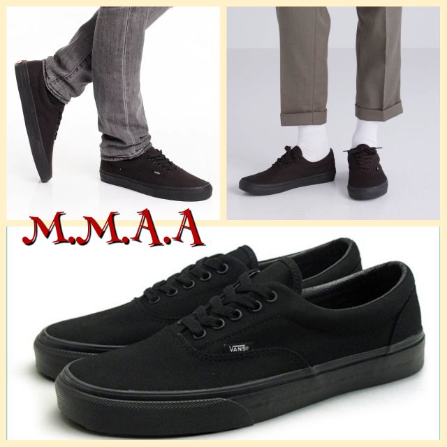 All black cheap mens vans shoes