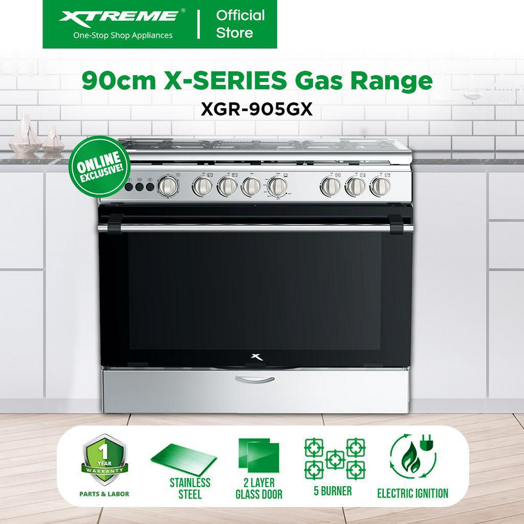 XSERIES 90cm Gas Range 5 Burner 115L Oven Electric Ignition LPGSource