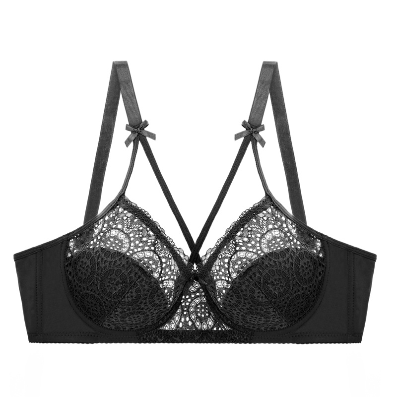 PARIFAIRY Lace Bra Plus Size Brassiere For Women Full Cup Bra With Wire