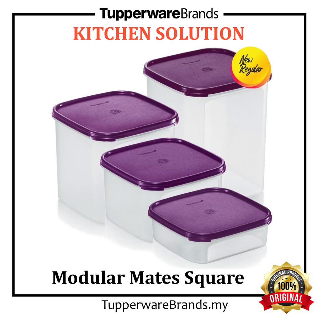 Tupperware Brands Modular Mates SQUARE Dry Food Storage Simpan makanan ...