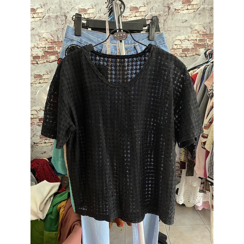 Second Hand Top With Mesh Fabric. | Shopee Philippines