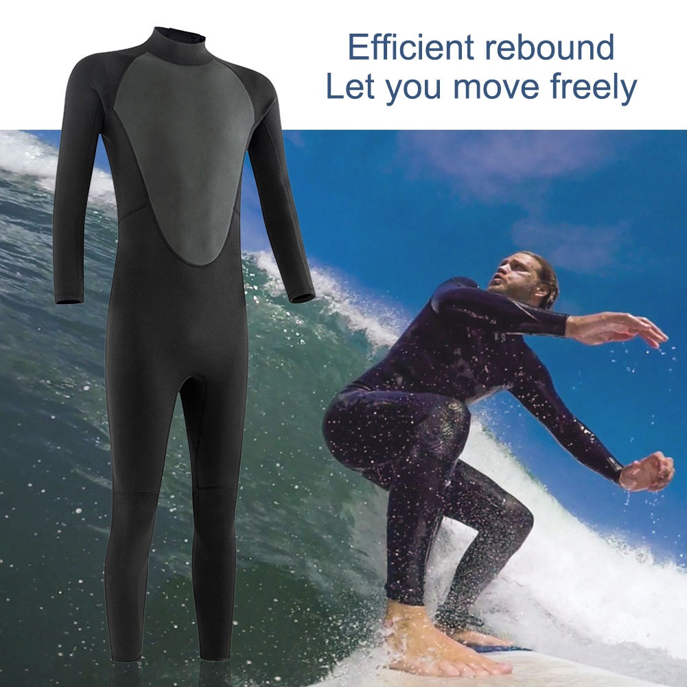 ﹍♦Bodysuit Long Sleeve 3mm Full Bodysuit Wetsuit Warm Swimming Surfing