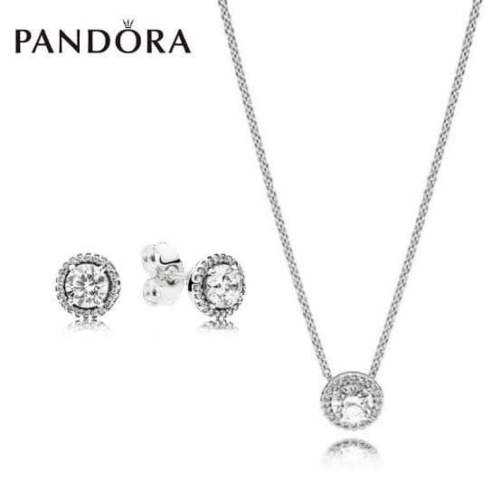 Pandora necklace deals earring set