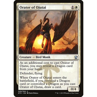 Magic the Gathering : Orator of Ojutai - DTK - UC MTG White Bird Monk ...