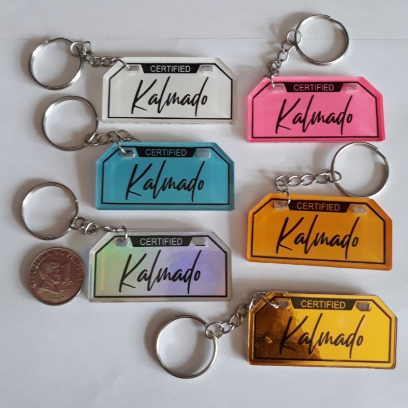 Mini number plate on sale keychain