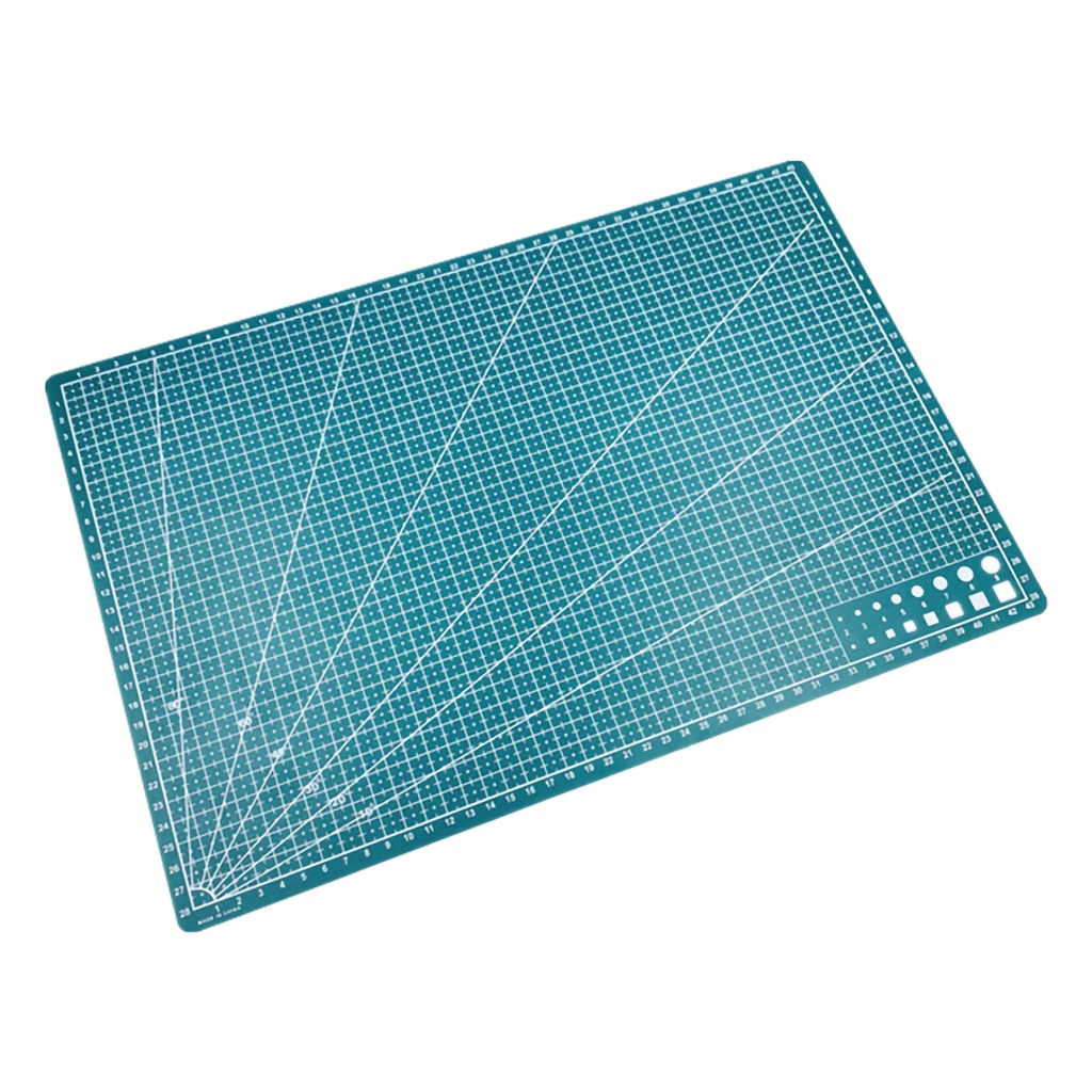 Planche De Coupe A3 Avec Quadrillage - Matériau PP, Bleu/vert, Pour Scrapbooking, Artisanat, Protection De Surface