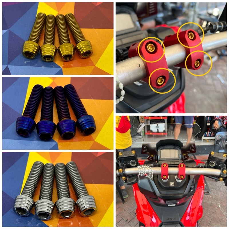 ADV HandleBar riser bolts (Set of 4pcs) Shopee Philippines