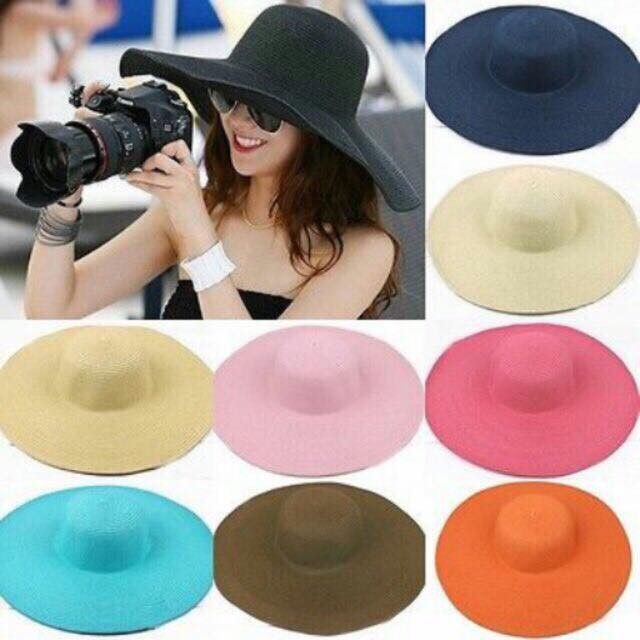 Ladies Wide Brim Tan Color Sun Hat