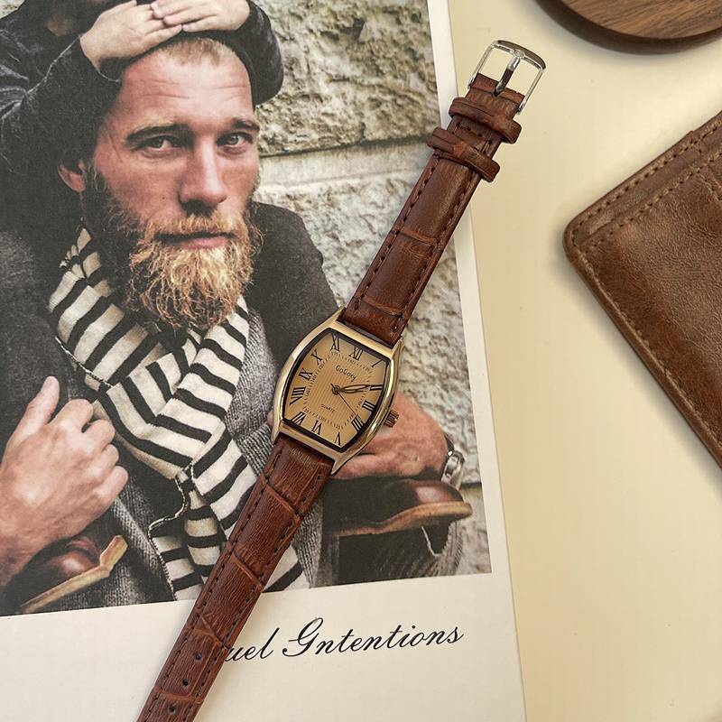 BAG SECRET// Vintage Watch Barrel-Shaped Special-Interest Design Brand ...