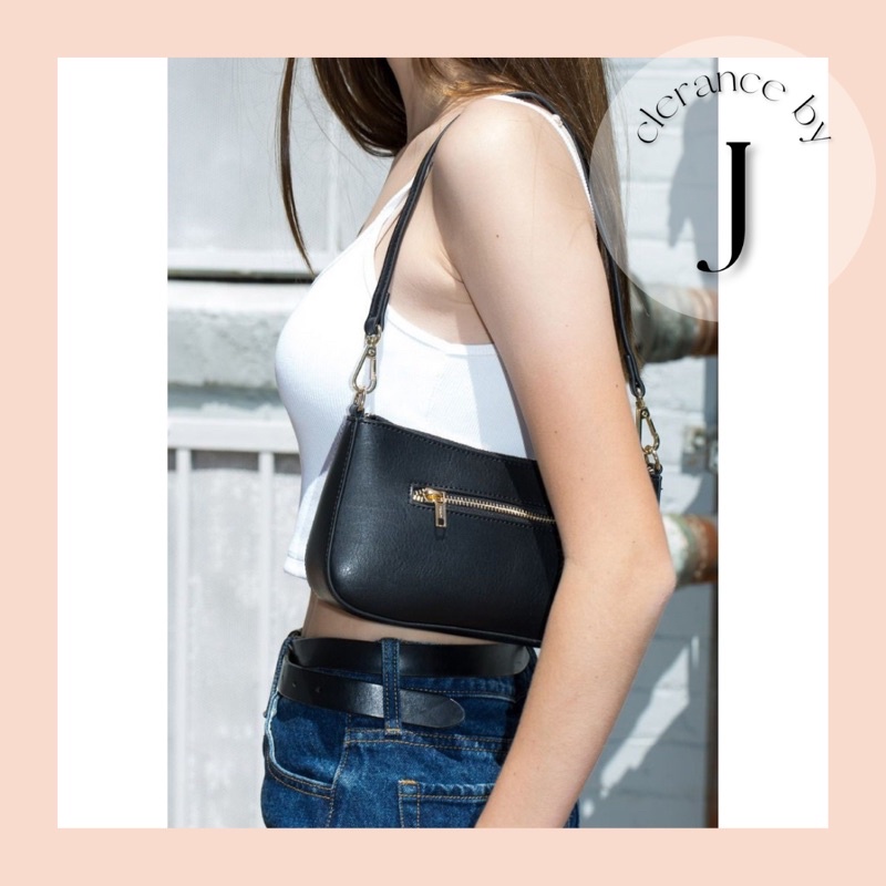 Brandy Melville Black and Gold Shoulder Bag Shopee Philippines