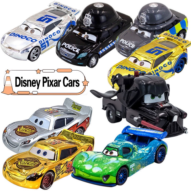 Pixar Cars Lightning Mcqueen Gold Silver Mcqueen Cruz Black Mater Carla ...