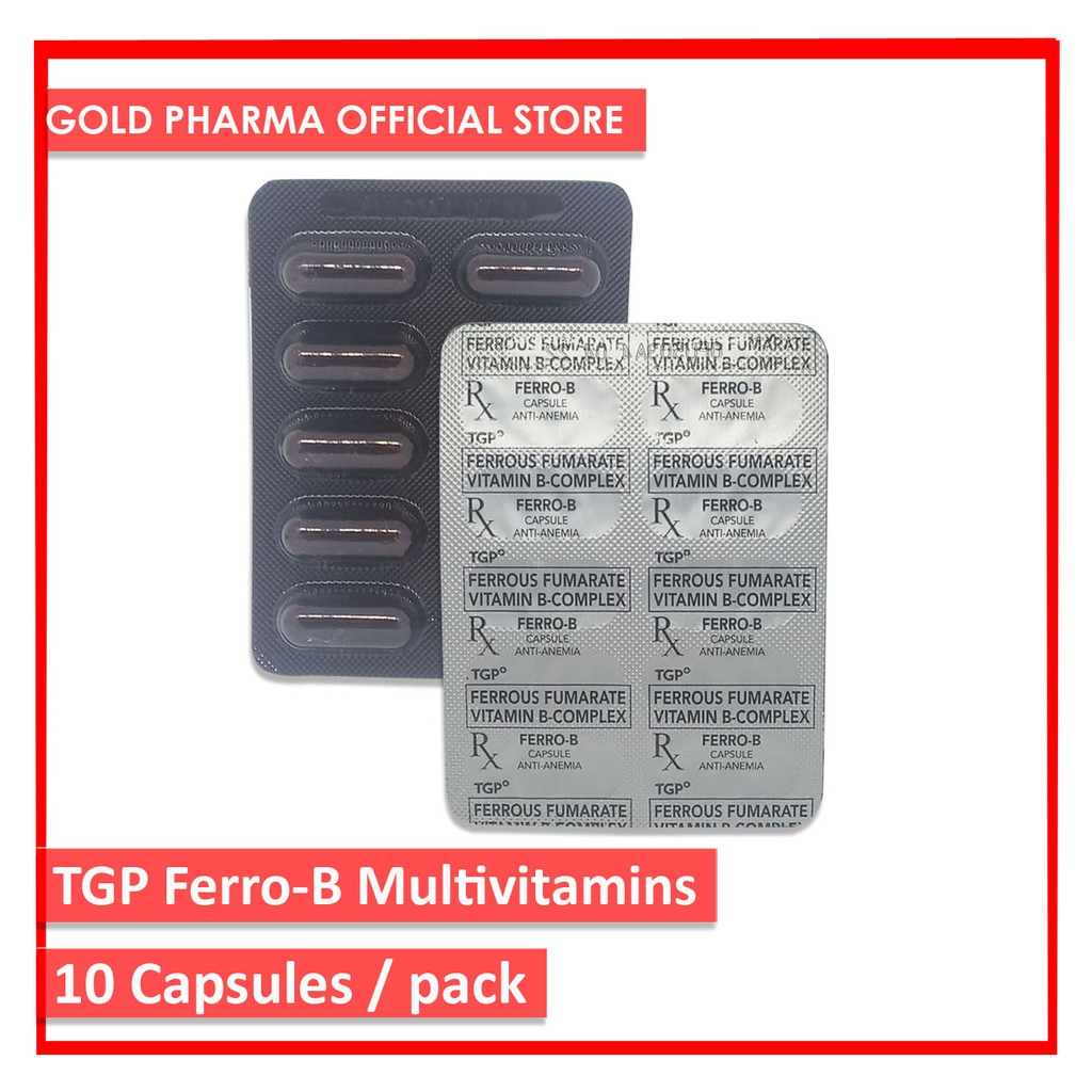 TGP FerroB Multivitamin Capsule (10 capsules) Shopee Philippines
