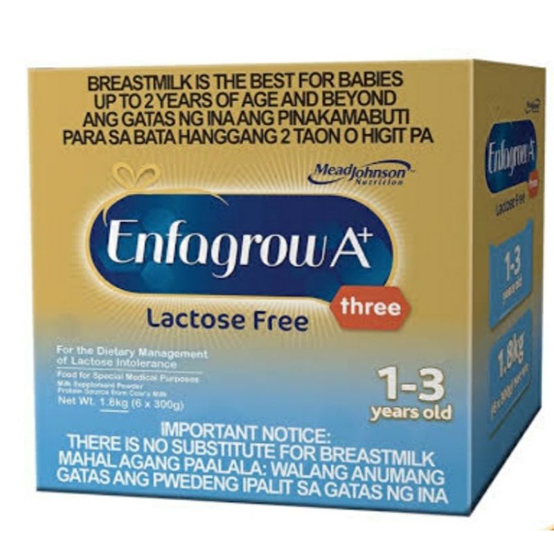 Enfagrow A  Three Lactose Free 1 8kg Shopee Philippines