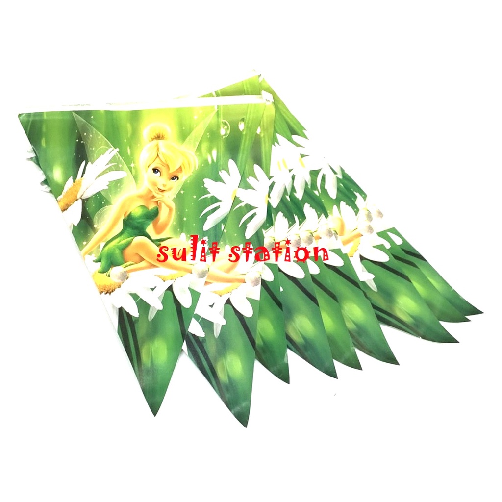 TINKERBELL TINKER BELL PARTY FLAG TRIANGLE BANNERS BANDERITAS favors ...